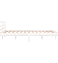 Massivholzbett ohne Matratze Kiefernholz 120x200 cm Weiß