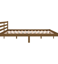 Massivholzbett Kiefer 200x200 cm Honigbraun