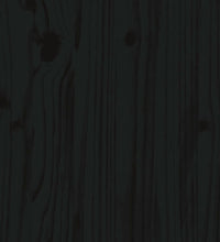 Massivholzbett Kiefer 200x200 cm Schwarz