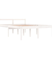 Seniorenbett Weiß 140x190 cm Massivholz Kiefer