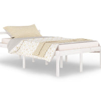 Seniorenbett Weiß 120x200 cm Massivholz Kiefer