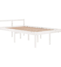 Seniorenbett Weiß 120x200 cm Massivholz Kiefer