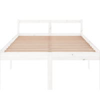 Seniorenbett Weiß 120x200 cm Massivholz Kiefer