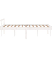 Seniorenbett Weiß 120x200 cm Massivholz Kiefer