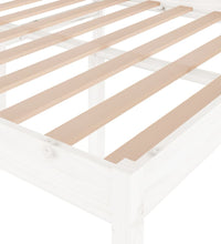 Seniorenbett Weiß 120x200 cm Massivholz Kiefer