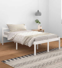 Seniorenbett Weiß 120x200 cm Massivholz Kiefer