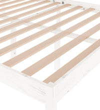 Seniorenbett Weiß 150x200 cm Massivholz Kiefer