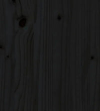 Seniorenbett Schwarz 150x200 cm Massivholz Kiefer