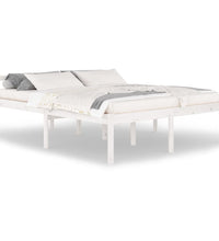 Seniorenbett Weiß 160x200 cm Massivholz Kiefer