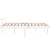 Seniorenbett Weiß 160x200 cm Massivholz Kiefer