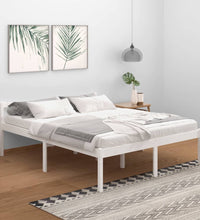 Seniorenbett Weiß 160x200 cm Massivholz Kiefer