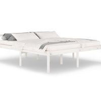 Seniorenbett Weiß 180x200 cm Massivholz Kiefer