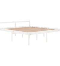 Seniorenbett Weiß 180x200 cm Massivholz Kiefer