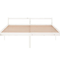 Seniorenbett Weiß 180x200 cm Massivholz Kiefer
