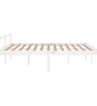 Seniorenbett Weiß 180x200 cm Massivholz Kiefer