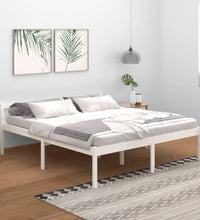 Seniorenbett Weiß 180x200 cm Massivholz Kiefer