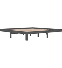 Massivholzbett Grau Kiefer 200x200 cm