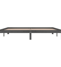 Massivholzbett Grau Kiefer 200x200 cm