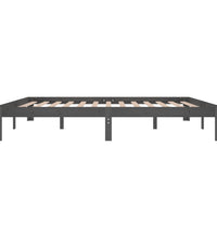 Massivholzbett Grau Kiefer 200x200 cm
