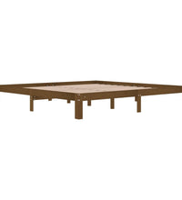 Massivholzbett Honigbraun Kiefer 200x200 cm