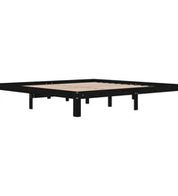 Massivholzbett Schwarz Kiefer 200x200 cm