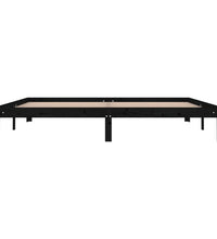 Massivholzbett Schwarz Kiefer 200x200 cm