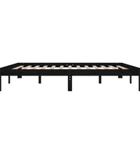 Massivholzbett Schwarz Kiefer 200x200 cm