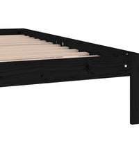 Massivholzbett Schwarz Kiefer 200x200 cm