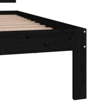 Massivholzbett Schwarz 75x190 cm