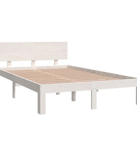 Massivholzbett ohne Matratze Weiß 120x200 cm Kiefernholz