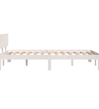 Massivholzbett ohne Matratze Weiß 120x200 cm Kiefernholz