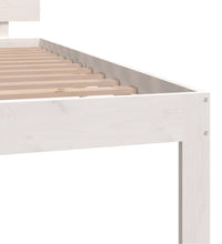 Massivholzbett ohne Matratze Weiß 120x200 cm Kiefernholz