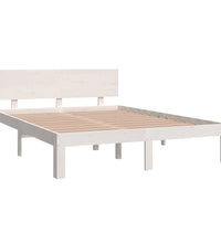 Massivholzbett Weiß 150x200 cm