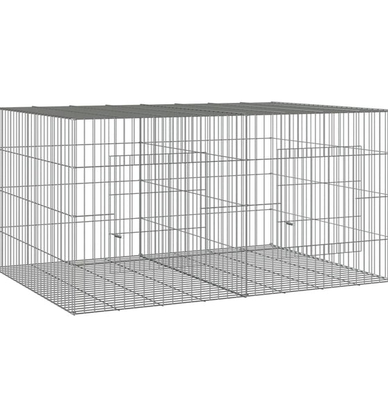 Kaninchenkäfig 2 Paneele 110x79x54 cm Verzinktes Eisen