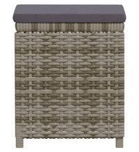 6-tlg. Garten-Lounge-Set mit Kissen Poly Rattan Grau