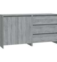 2-tlg. Sideboard Grau Sonoma Holzwerkstoff