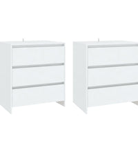 3-tlg. Sideboard Weiß Holzwerkstoff