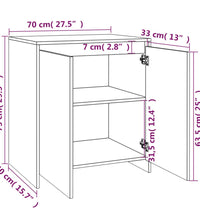 3-tlg. Sideboard Weiß Holzwerkstoff
