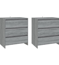 3-tlg. Sideboard Grau Sonoma Holzwerkstoff