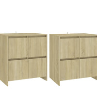 Sideboards 2 Stk. Sonoma-Eiche 70x41x75 cm Holzwerkstoff
