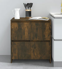 Sideboards 2 Stk. Räuchereiche 70x41x75 cm Holzwerkstoff