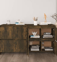 Sideboards 2 Stk. Räuchereiche 70x41x75 cm Holzwerkstoff