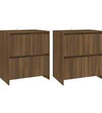 Sideboards 2 Stk. Eiche Braun 70x41x75 cm Holzwerkstoff