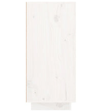 Sideboard Weiß 111x34x75 cm Massivholz Kiefer