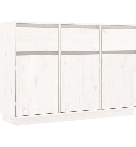 Sideboard Weiß 110x34x75 cm Massivholz Kiefer