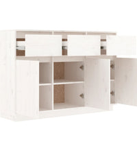 Sideboard Weiß 110x34x75 cm Massivholz Kiefer