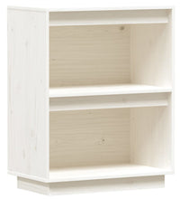 Beistellschrank Weiß 60x34x75 cm Massivholz Kiefer