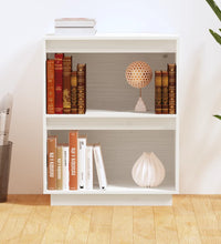 Beistellschrank Weiß 60x34x75 cm Massivholz Kiefer