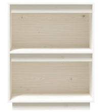 Beistellschrank Weiß 60x34x75 cm Massivholz Kiefer