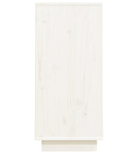 Beistellschrank Weiß 60x34x75 cm Massivholz Kiefer